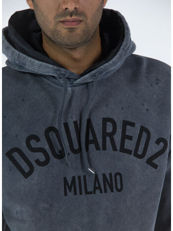 FELPA D2 MILANO, 982X CHARCOAL/BLACK, small