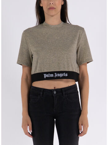 T-SHIRT LUREX LOGO TAPE, 7610 GOLD BLACK, small