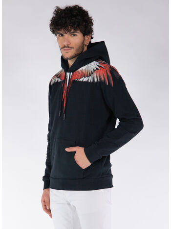 FELPA HOODIE ICON WINGS, 1025 BLACK RED, small