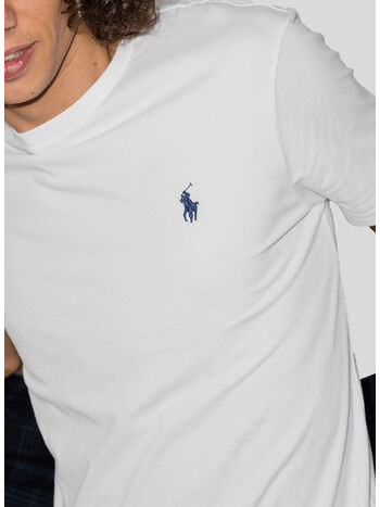 T-SHIRT CUSTOM A MANICHE CORTE, WHITE, small