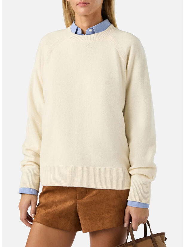 MAGLIONE DELPHINE WOOL, 00023M 10 OFF WHITE, large