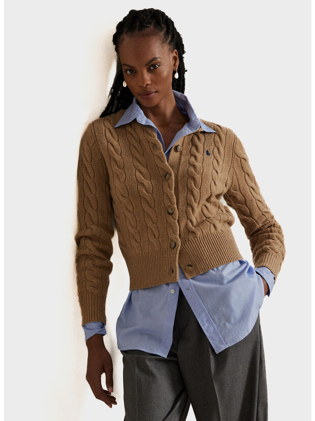 CARDIGAN INTRECCIATO, COLLECTION CAMEL, large