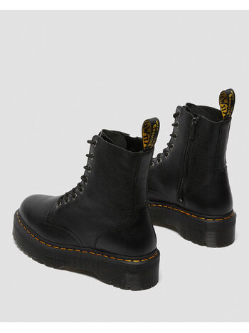 STIVALI PLATFORM DI PELLE JADON III, BLACK, small