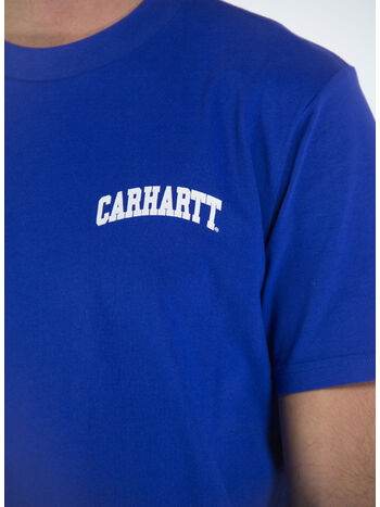 T-SHIRT S/S UNIVERSITY SCRIPT, 1FPXX LAZURITE WHITE, small