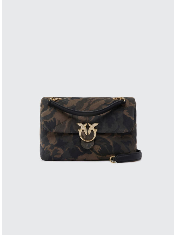 BORSA LOVE PUFF CLASSIC CL SUEDE, ST3Y MULT.MILITAR GREEN-GOLD, medium
