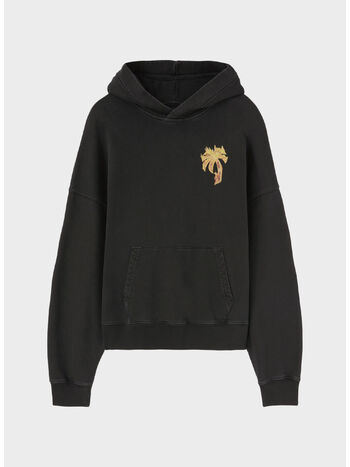 FELPA HOODY BURNING PALM, 1076 BLACK/GOLD, small