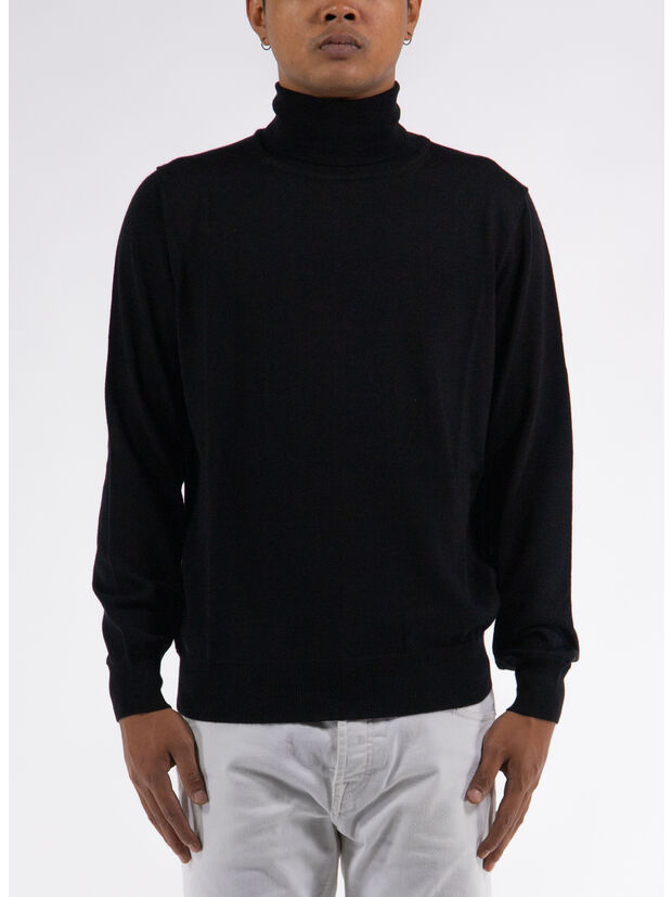 MAGLIONE DOLCEVITA RASATA, 13 NERO, large