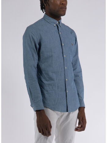 CAMICIA IN DENIM CHAMBRAY, CHAMBRAY, small