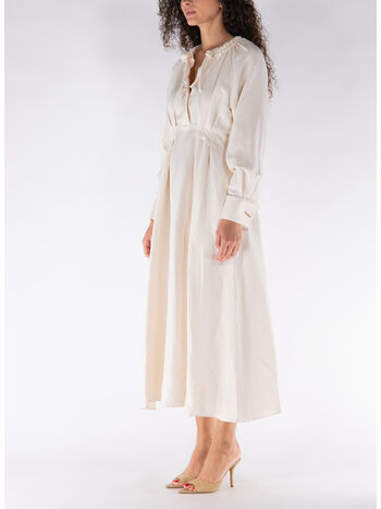 ABITO MIDI DRINA, 003 BIANCO TELA, small