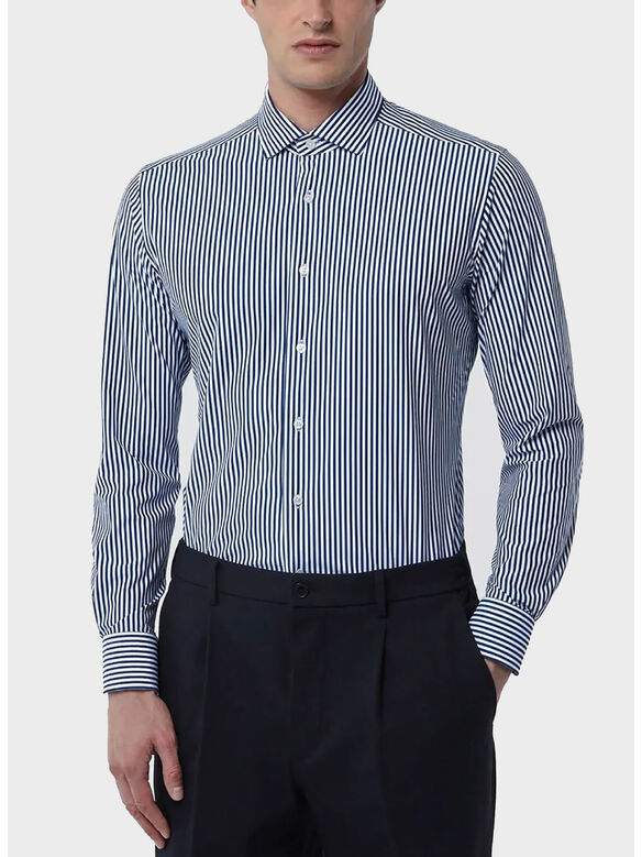 CAMICIA A RIGHE CON COLLO FRANCESE, 003, medium