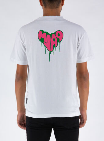 T-SHIRT SPRAY HEART CLASSIC, 0132WHITEFUCH, small