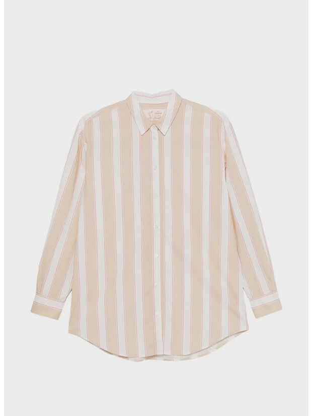 CAMICIA BRIGITTE, 01417L COTTONSBBEACHSTRIPES1121EMB, large
