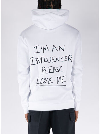 FELPA HOODIE INFLUENCER, WHITE, small