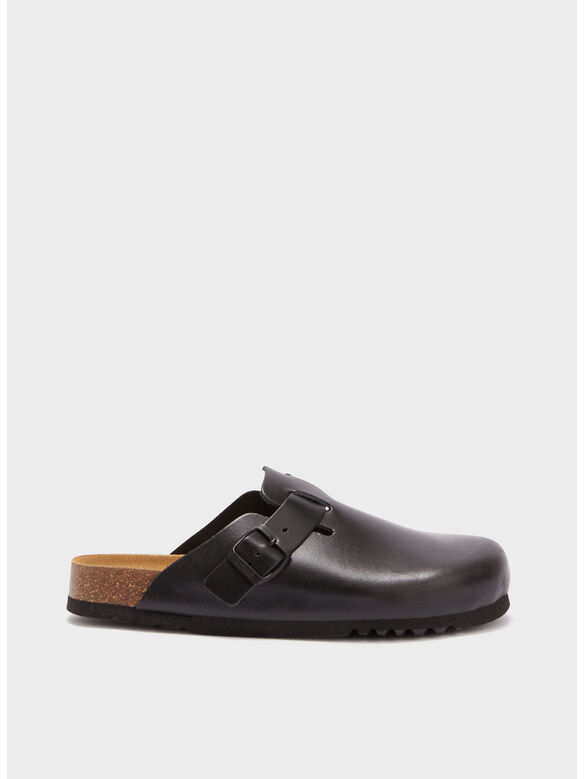 SANDALO SABOT OLIVIER NEW, BLACK, medium