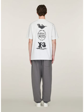T-SHIRT Y-3 SHORTSLEEVE GRAPHIC PRINT, CWHITE, small