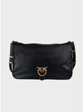 BORSA LOVE SATCHEL BIG VITELLO, Z99Q NERO-ANTIQUE GOLD, thumb