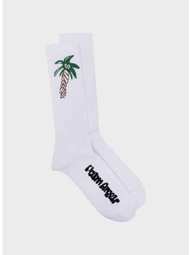 CALZINI "SKETCHY", 0110 WHITE BLACK, large