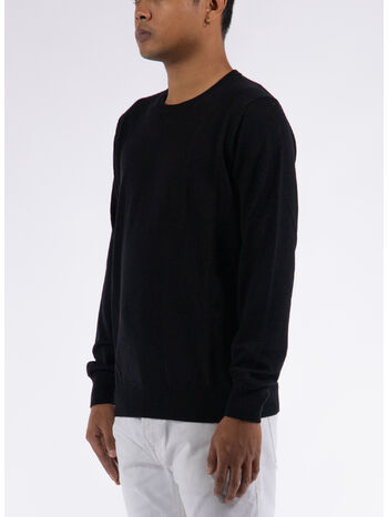 MAGLIONE GIROCOLLO RASATO, 13 NERO, small
