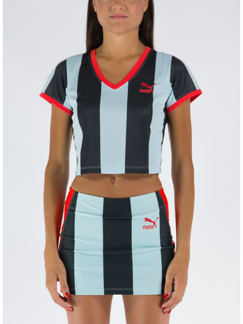 T-SHIRT SLIM PUMA X DUA LIPA, 89 BLUE GLOW - PUMA BLACK, small