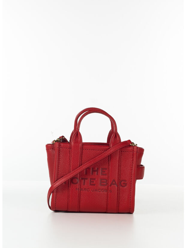 BORSA THE LEATHER MINI TOTE, 617 TRUE RED, large