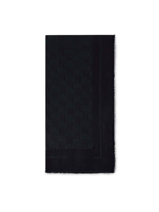 SCIARPA CON MONOGRAMMA JACQUARD, , large
