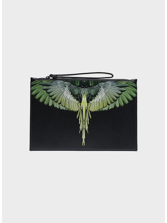 POCHETTE, BLACK / YELLOW WINGS, medium