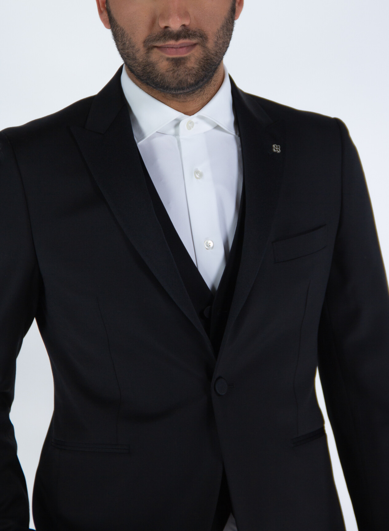 TAGLIATORE COMPLETO SMOKING S.T. BRUCE Nero Uomo | Selecteur