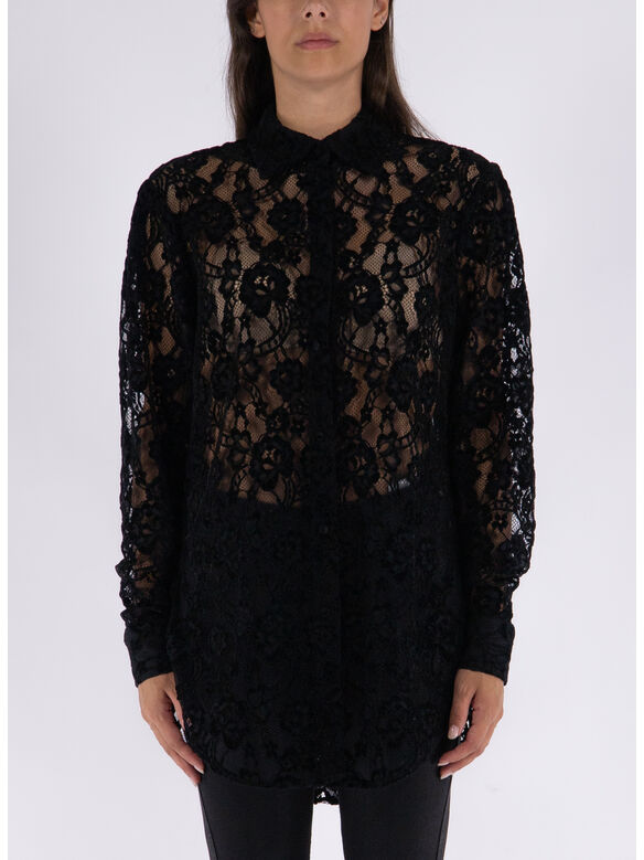 CAMICIA THE UP LACE, BLACK, medium