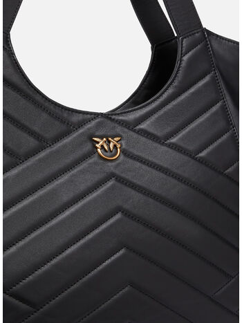 BORSA SHOPPING TRAPUNTATA, Z99Q NERO, small
