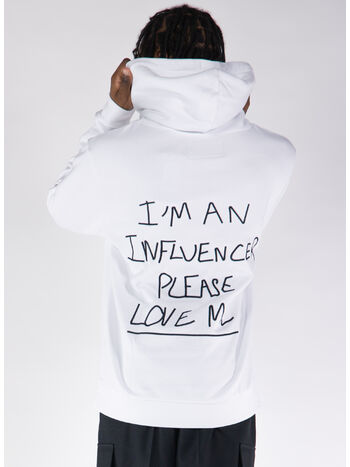 FELPA HOODIE INFLUENCER, WHITE, small