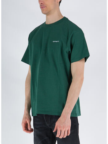 T-SHIRT SCRIPT EMBROIDERY, 00QXX TREEHOUSE/WHITE, small