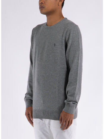 MAGLIONE GIROCOLLO, FAWN GREY HEATHER, small