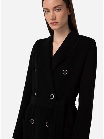 CAPPOTTO DOPPIOPETTO IN PURA LANA, 110 NERO, small
