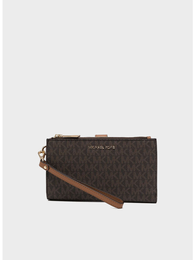 PORTAFOGLI JET SET WRISTLET, 200 BROWN, large