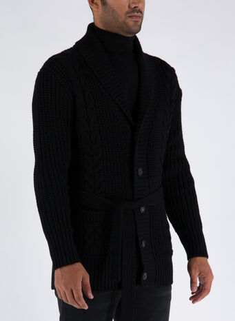 MAGLIONE CARDIGAN, NERO, small