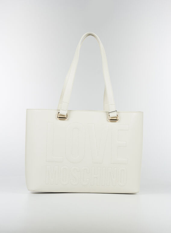 BORSA SHOPPER, 110AVORIO, medium