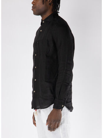 CAMICIA PAMPLONA LINEN, 01949H 00 BLACK VINTAGE, small