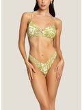 BIKINI CON TOP AD ANELLI COTE D'AZUR STYLE, 020 GIALLO, thumb