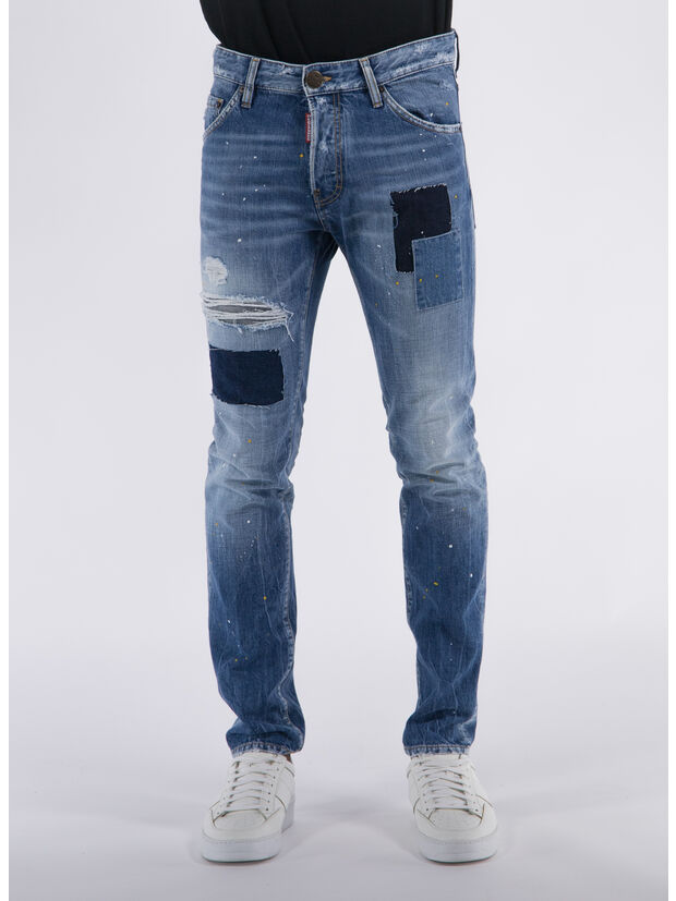 JEANS COOL GUY PATCH STRETCH DENIM, 470 DENIM, large