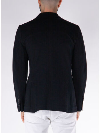 GIACCA MONOPETTO IN PIQUET, 001 BLACK, small