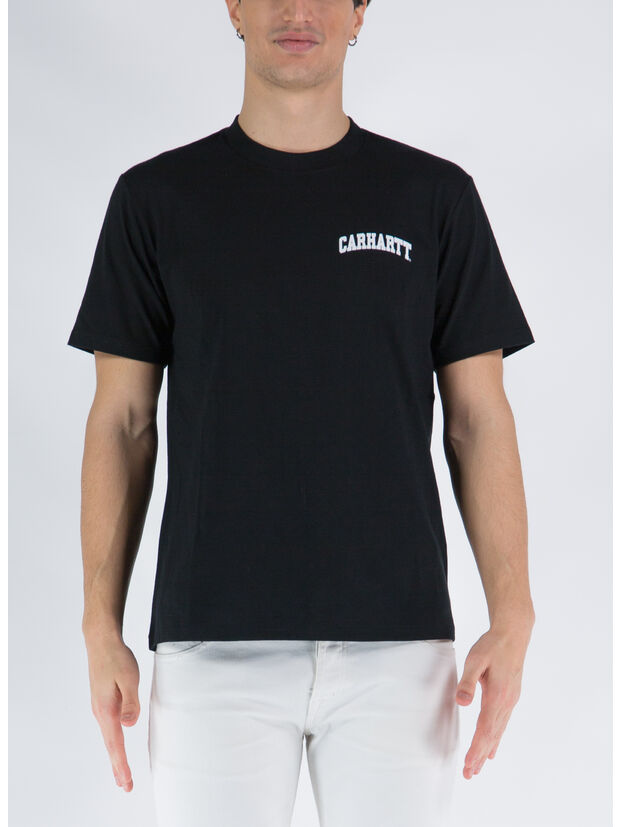 T-SHIRT S/S UNIVERSITY SCRIPT, 0D2XX BLACK/WHITE, large