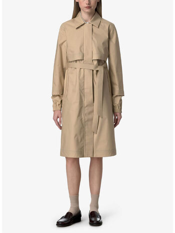 CAPPOTTO JESY 3L POPLIN, AZI BEIGE ROPE - BEIGE LT, small