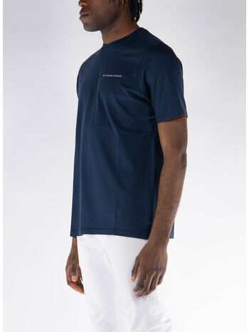 T-SHIRT CON LOGO, NAVY/VIOLA, small