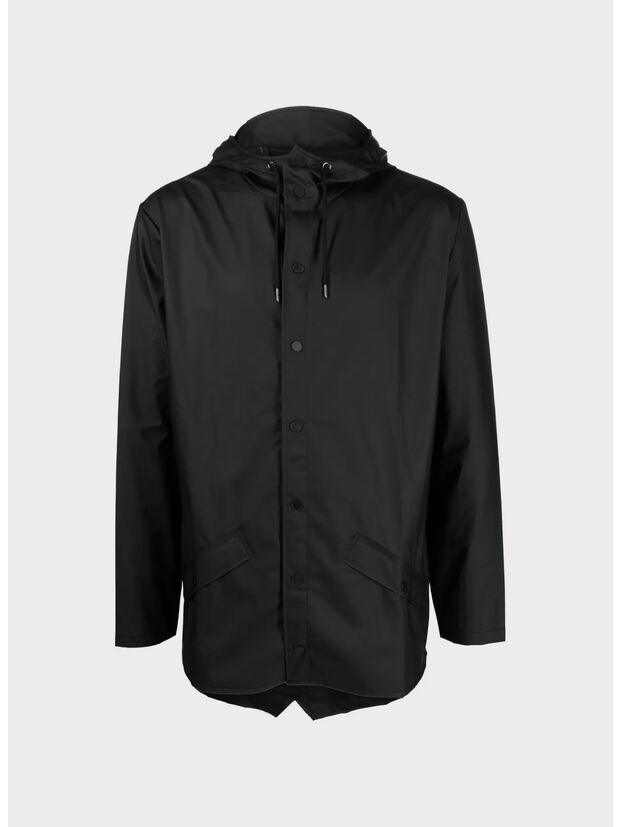 GIACCA IMPERMEABILE CON CAPPUCCIO UNISEX, 01 BLACK, large