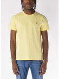 T-SHIRT GIROCOLLO A MANICHE CORTE CON LOGO RICAMATO, RESORT GOLD, thumb