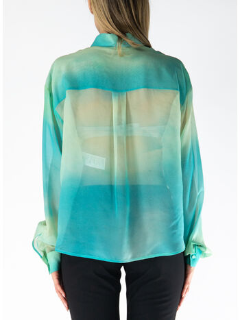 CAMICIA CON COLLETTO BUTTON DOWN, SDX1 STAMPA FONDO AZZURRO, small