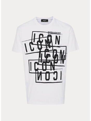 T-SHIRT ICON STAMPS COOL FIT, 100 WHITE, small