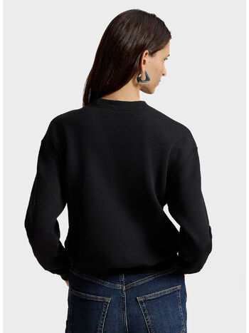FELPA RICAMATA, POLO BLACK, small