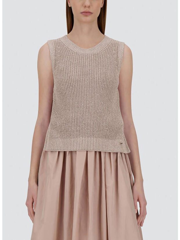 CANOTTA IN MAGLIA GLITTER, 4002 ROSA, large