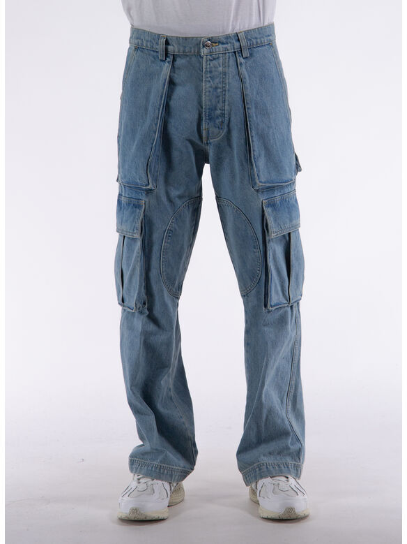 JEANS DENIM LOGO CARGOS, 471 LIGHT WASH, medium